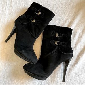 4.5 in Heel Bootie w Silver Buckles